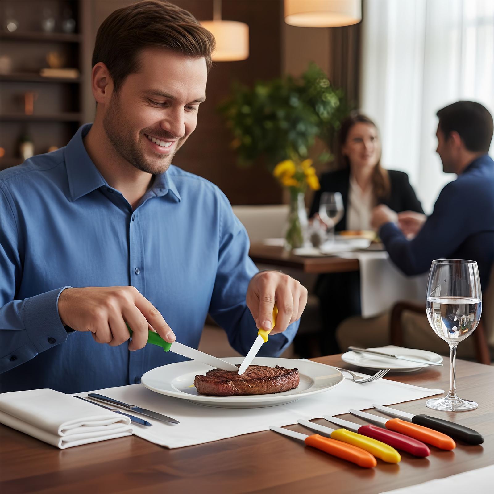 Meal Prep Usa - Gekartelde steaksnijder 5-delig roestvrij staal gekarteld