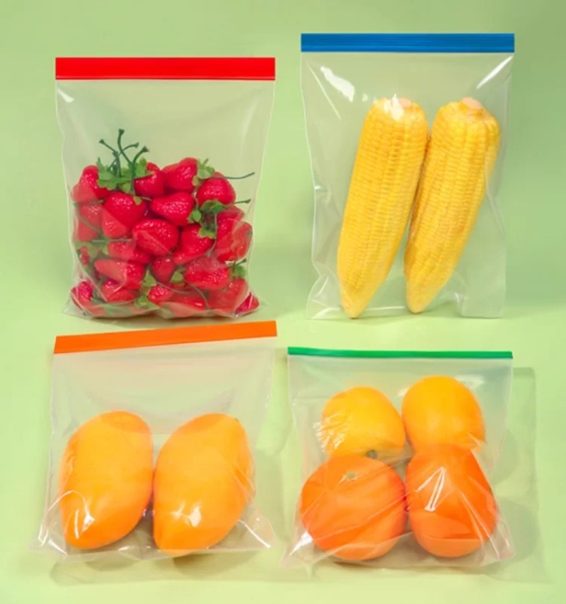 Meal Prep For A Day - Kleurrijke transparante PE ritssluitzakken - Herbruikbare