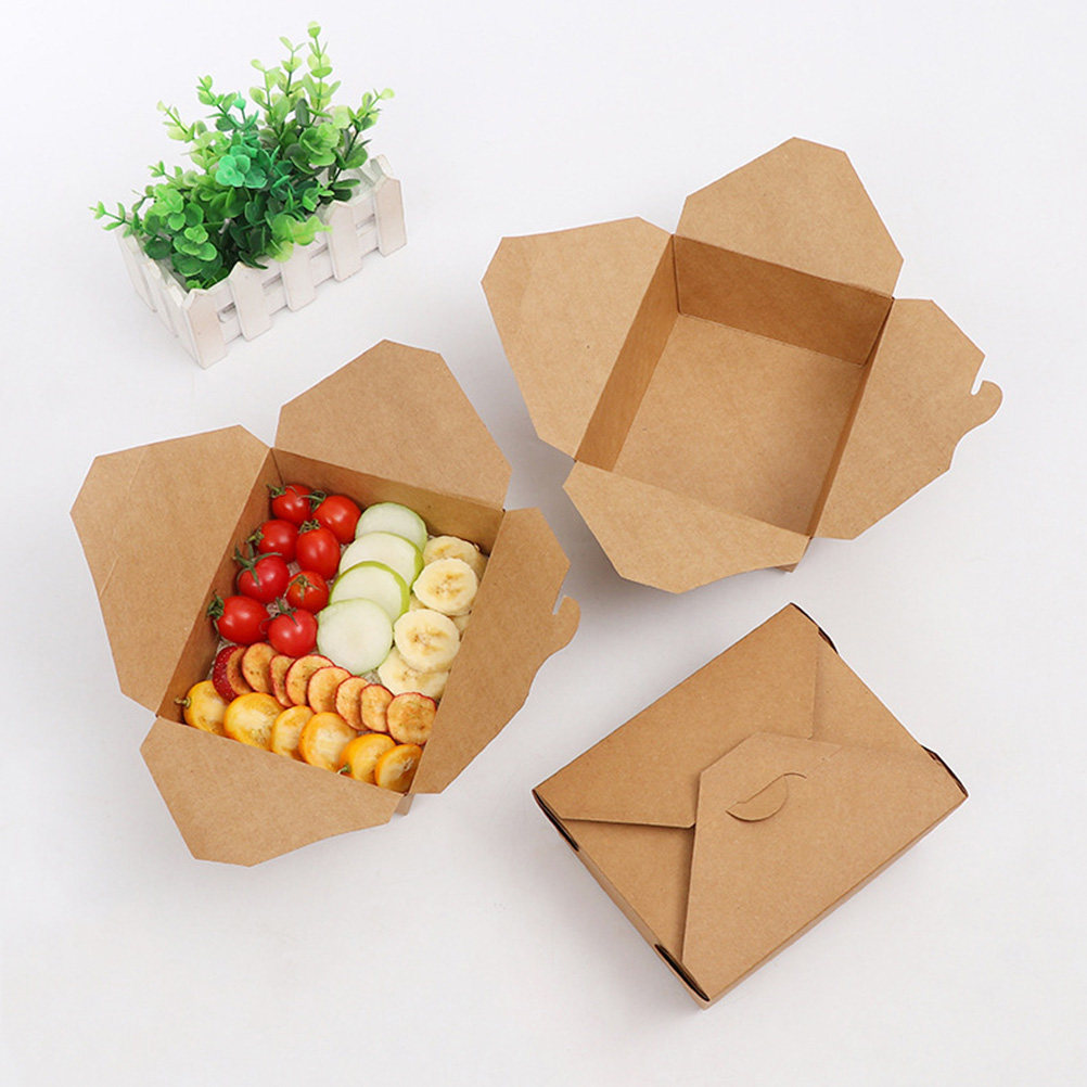 Meal Prep For A Day - 20 stuks kraftpapier maaltijdvoorbereidingscontainers 800ml milieuvriendelijke