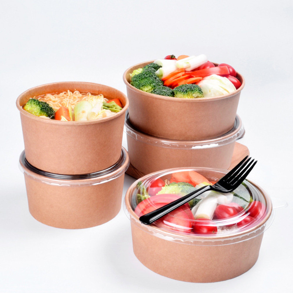 Meal Prep Usa - 20 stuks Kraftpapierkommen Lekvrije Wegwerp Saladeschalen