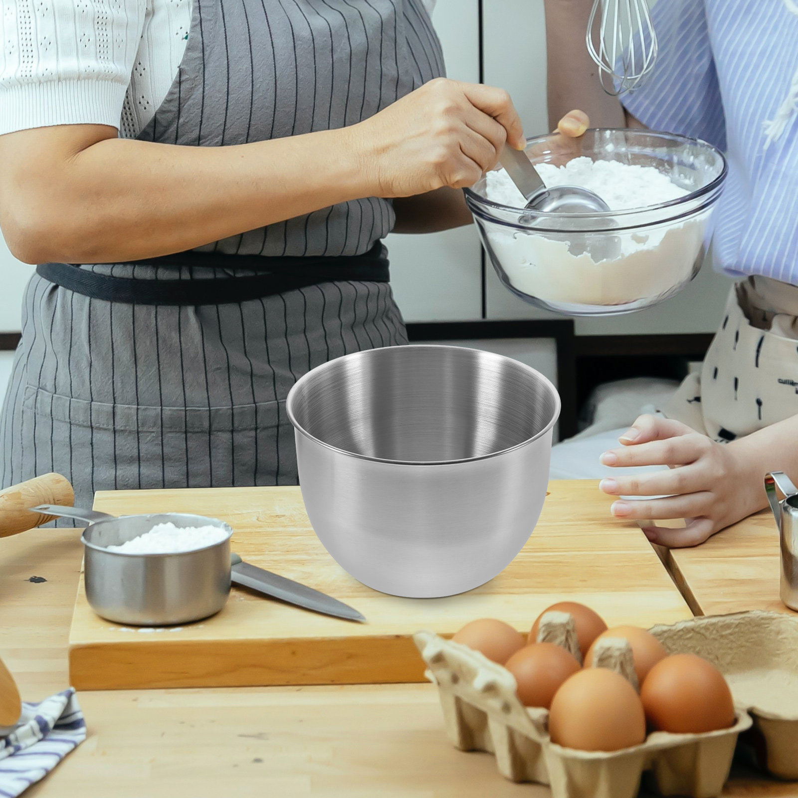 Meal Prep Usa - Diepe roestvrijstalen mengkom, dikke metalen keukenkom
