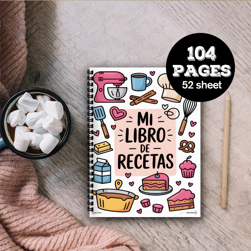 Meal Prep Book - A5 Spaans receptenboek met spiraalbinding, geschikt