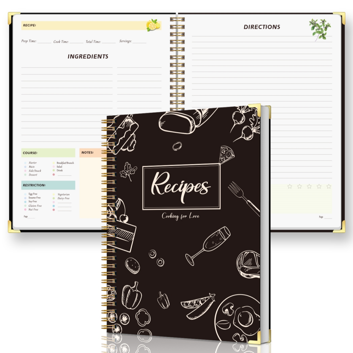 Receptenboek met spiraalbindin - Meal Prep Book recensie en prijs